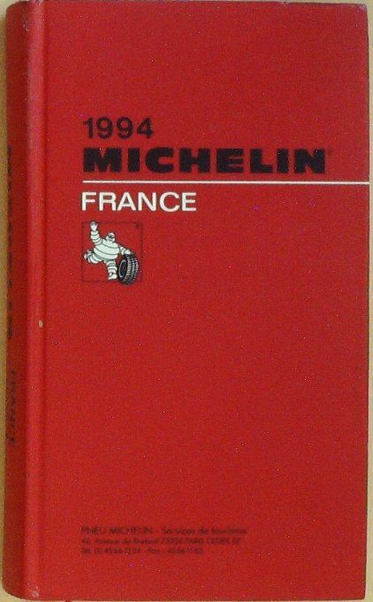 Guide rouge MICHELIN 1994 87ème édition France