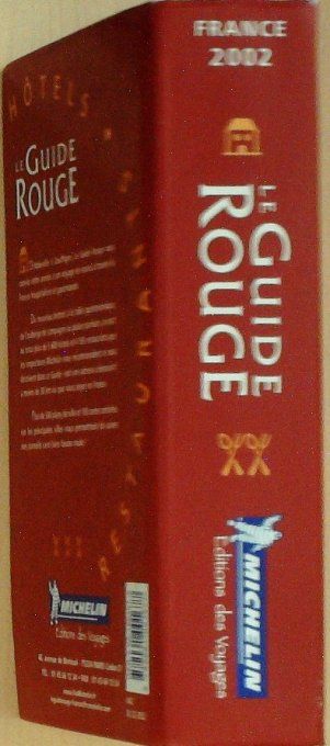 Guide rouge MICHELIN 2002 95ème édition France