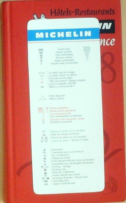 Guide rouge MICHELIN 1998 91ème édition France