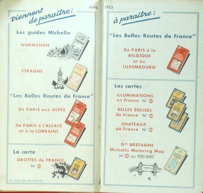 Guide rouge MICHELIN 1953 46ème édition France