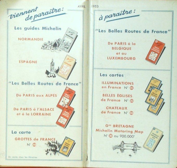 Guide rouge MICHELIN 1953 46ème édition France