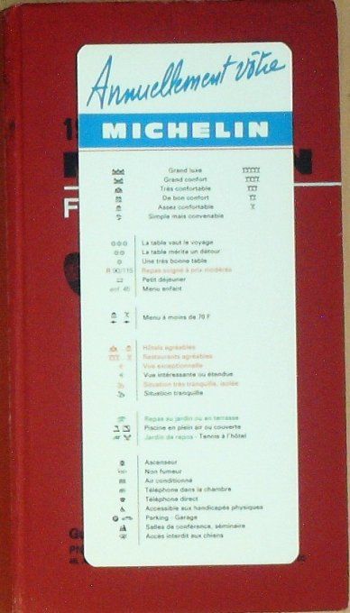 Guide rouge MICHELIN 1983 76ème édition France