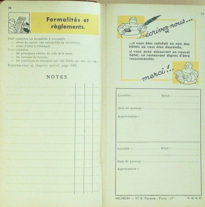 Guide rouge MICHELIN 1934 30ème édition France