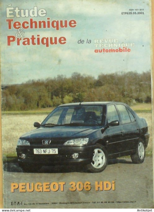 Etude Tech. Automobile 2001 n°639 Peugeot 306 Hdi
