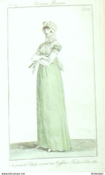 Costume Parisien 1804 an 12 # 570 (eau forte) Fichu Colerette