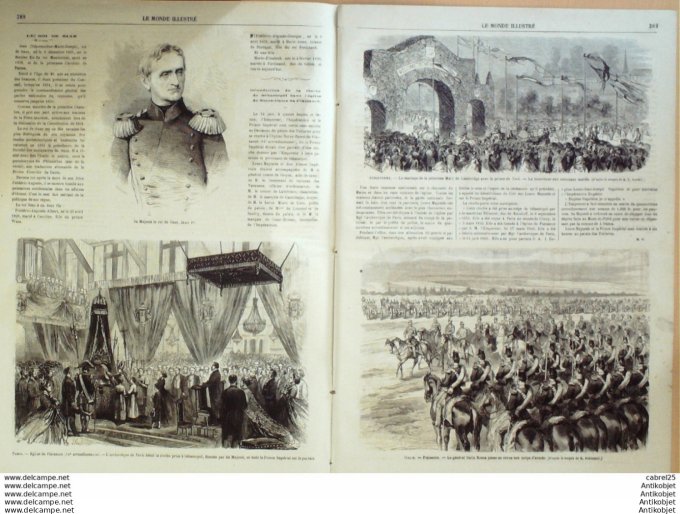 Le Monde illustré 1866 n°480 Italie Milan Plaisance Angleterre Cambridge Suède Stockholm Suisse Gene