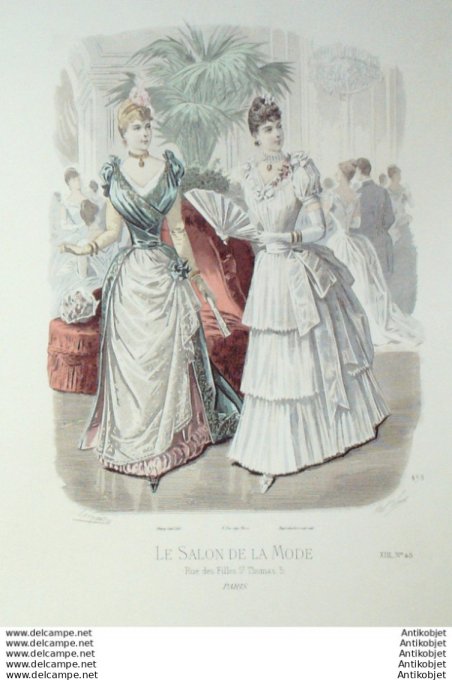 Gravure Mode Salon 1887 #  898 (Old Fashion plate)