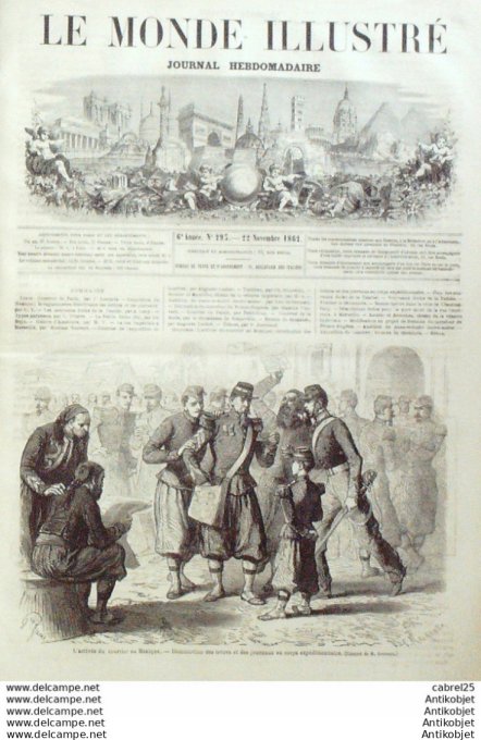 Le Monde illustré 1862 n°293 Mexique Le Batoniste Marseille (13) Pennsylvanie Chambesburg