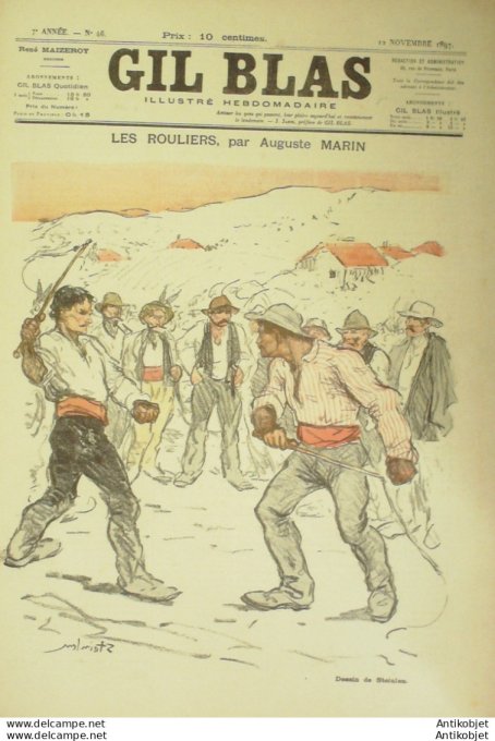 Gil Blas 1897 n°46 Auguste MARIN Gaston MAQUIS EUGENE HEROS