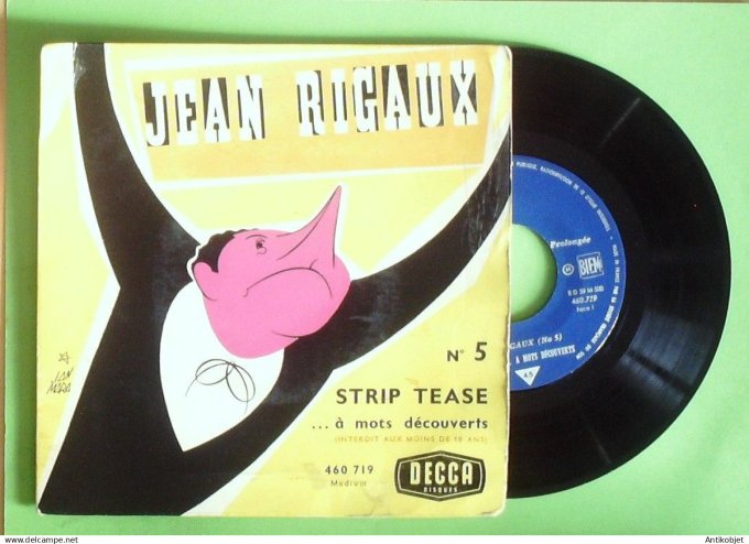 Rigaux Jean 45T EP Strip Tease à mots découverts  n°5