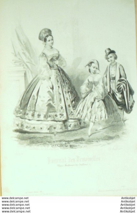 Journal de Demoiselles 1861 # 01b Travestissements