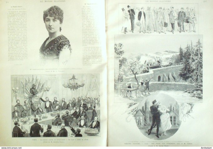 Le Monde illustré 1887 n°1604 Sigrid Arnoldson Angoulême (17) François le Champy