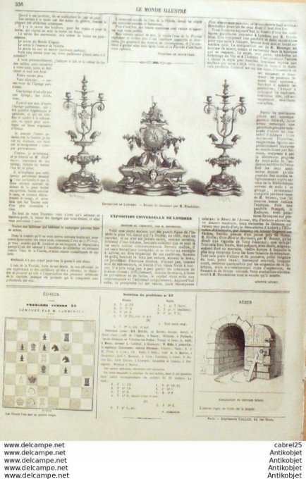 Le Monde illustré 1862 n°293 Mexique Le Batoniste Marseille (13) Pennsylvanie Chambesburg