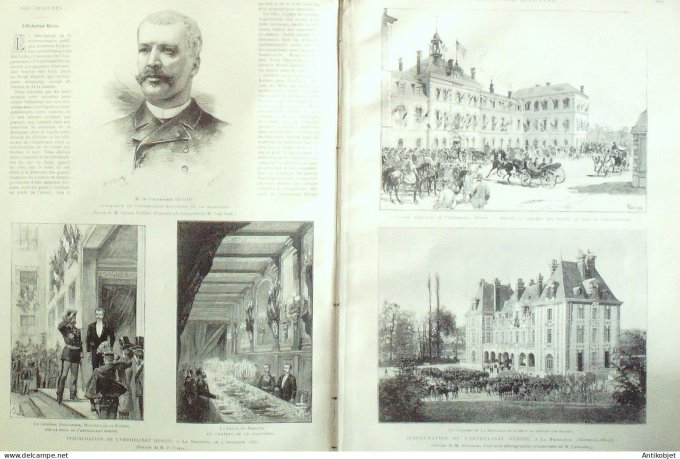 Le Monde illustré 1886 n°1546 Etats-Unis New York Brooklyn statue Liberté Boissière (78) Orphelinat 