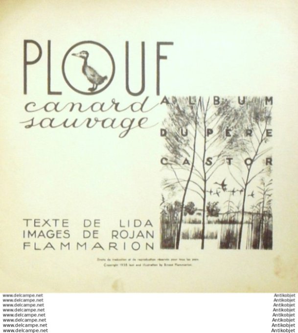 Pere Castor Plouf canard sauvage (Rojan texte Lida) Eo 1935