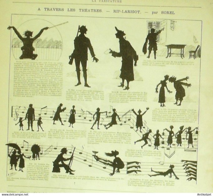 La Caricature 1884 #261 Noel Robida Tonkin Gino Rip-Larigot Sorel Gino