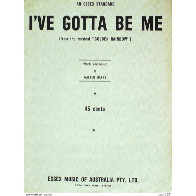 Marks Walter I've Gotta Be Me 1967