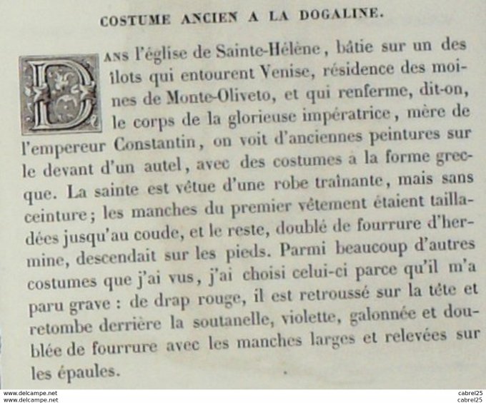 Italie Moine à la DOGALINE 1859