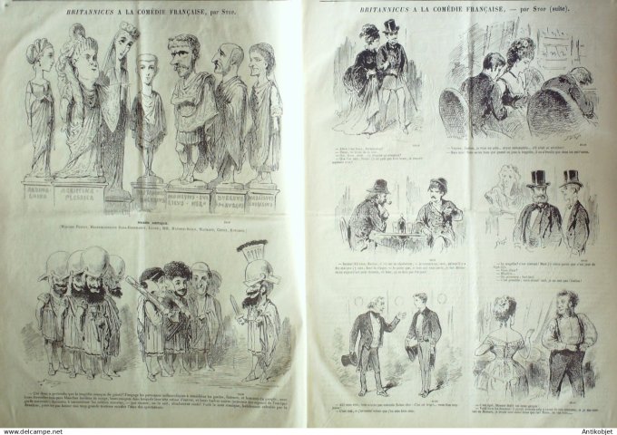 Le Journal Amusant 1874 #  905 Britannicus à la Comedie Française Stop