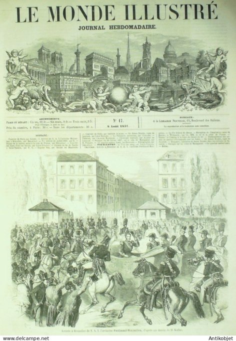 Le Monde illustré 1857 n° 17 Nantes (44) Madagascar Namibie Wildparck Suisse Berne