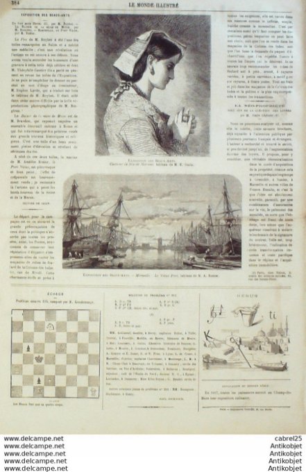 Le Monde illustré 1866 n°479 Italie Bologne Andelys (27) Chili Callao Egypte Alexandrie Marseille (1