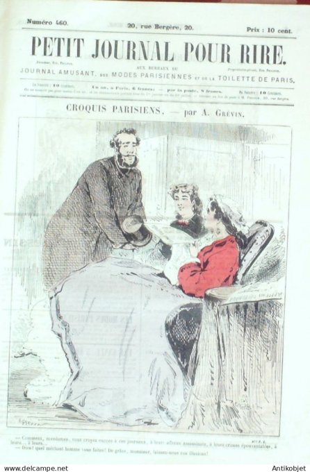 Petit journal pour Rire 1863 # 460 Nos Collegiens Damourette