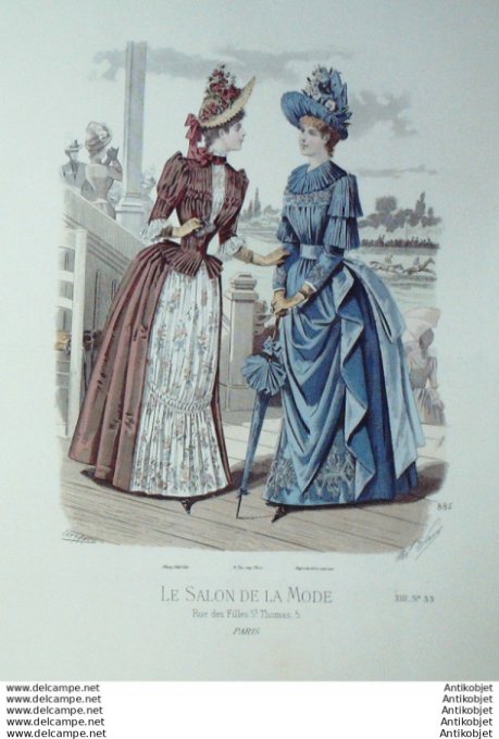 Gravure Mode Salon 1887 #  886 (Old Fashion plate)