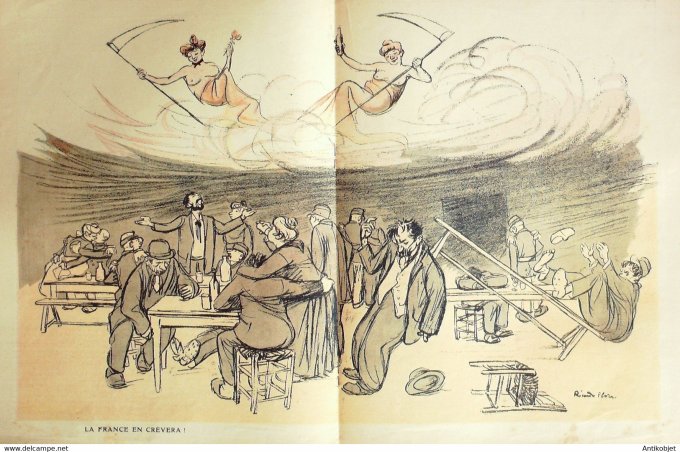 L'Assiette au beurre 1908 # 402 Les Caboulots de l'amour et de la mort Florès