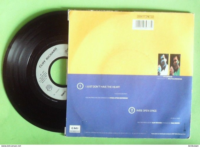 Cliff Richard  45T SP I just don't have the heart 1989