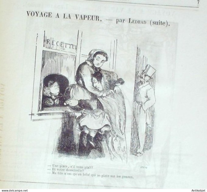 Petit journal pour Rire 1863 # 460 Nos Collegiens Damourette