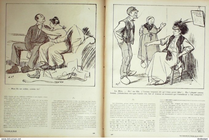 L'Assiette au beurre 1908 # 402 Les Caboulots de l'amour et de la mort Florès