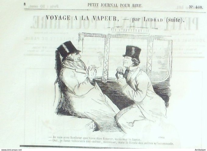 Petit journal pour Rire 1863 # 460 Nos Collegiens Damourette