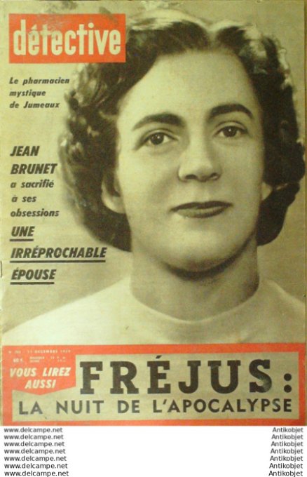 Détective 1959 # 702 Izernore Issoire Edith Piaf Fréjus Angoulême