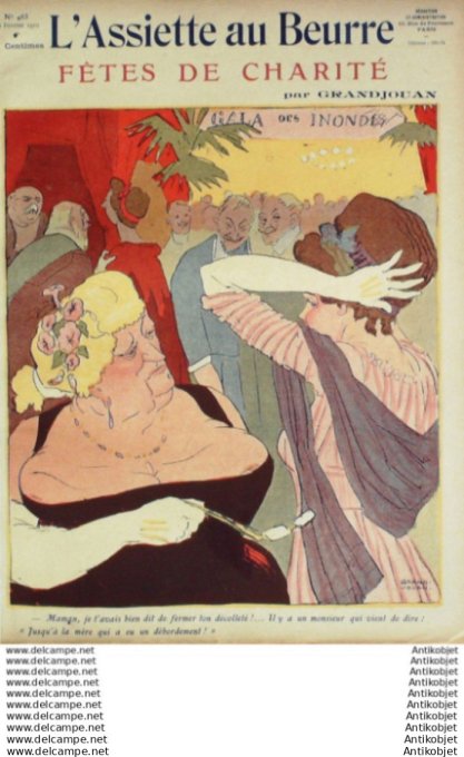 L'Assiette au beurre 1910 # 465 Fetes de Charite Grandjouan