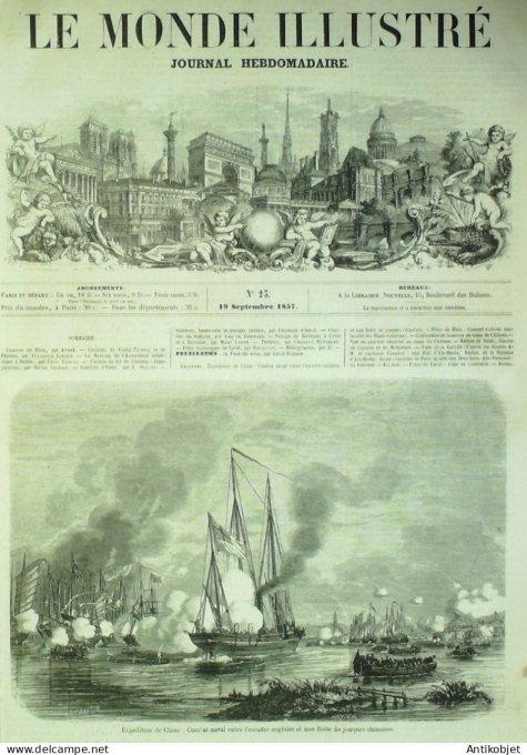 Le Monde illustré 1857 n° 23 Algérie Aït-Saïd Aït-Herba Laval (53) Chine Blois (41)