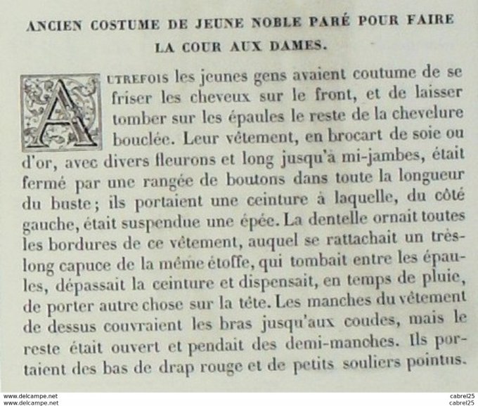 Italie Noble PARE pour courtiser les dames 1859