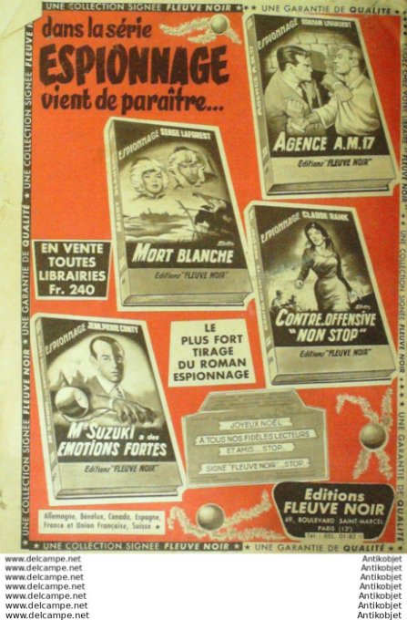 Détective 1959 # 702 Izernore Issoire Edith Piaf Fréjus Angoulême