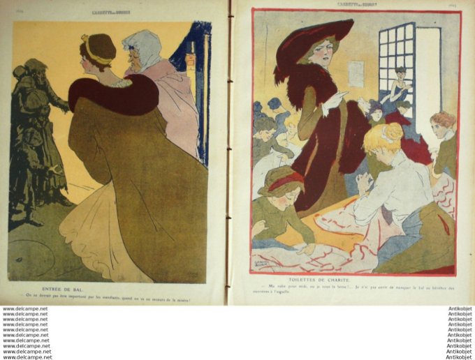 L'Assiette au beurre 1910 # 465 Fetes de Charite Grandjouan