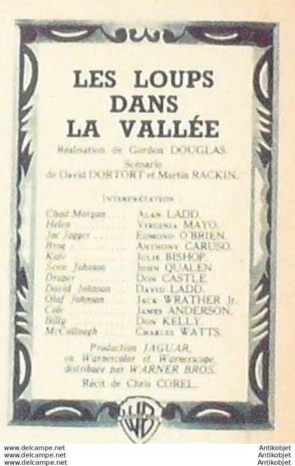 Les loups dans la vallée Alan Ladd Virginia Mayo Robert Mitchum