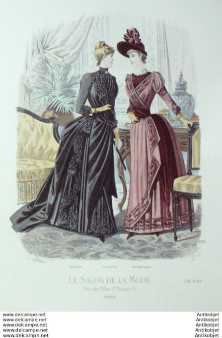 Gravure Mode Salon 1887 #  895 (Old Fashion plate)