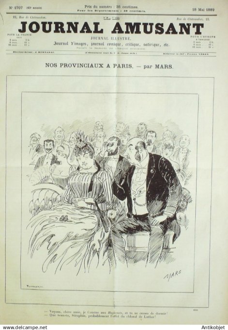 Le Journal Amusant 1889 # 1707 La terre du trou par Josias