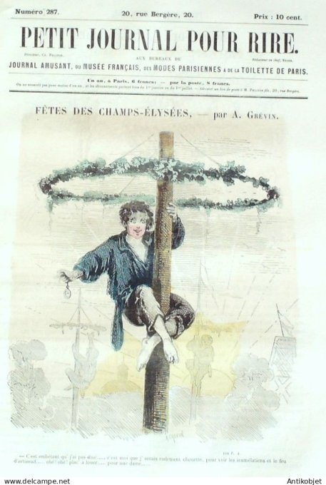 Petit journal pour Rire 1860 # 287 fetes des Champs-Elysees Grevin