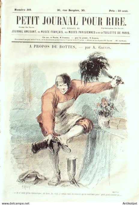 Petit journal pour Rire 1862 # 359 Les Cochers et les voitures Marcelin