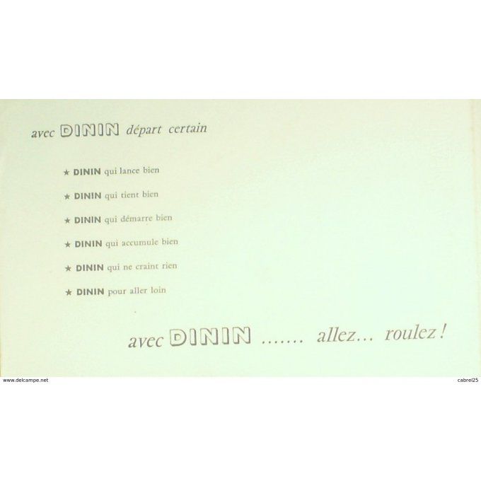 Buvard DININ Lubrifiant