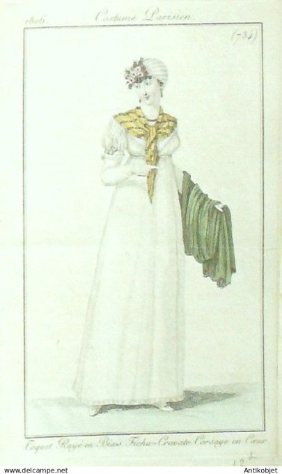 Costume Parisien 1806 # 734 (eau forte) Fichu-cravate