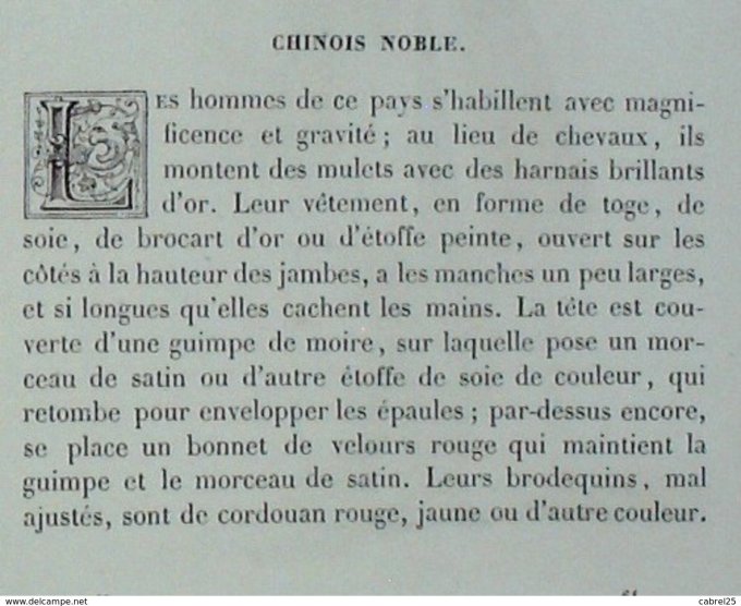 Chine Noble Villageois 1859