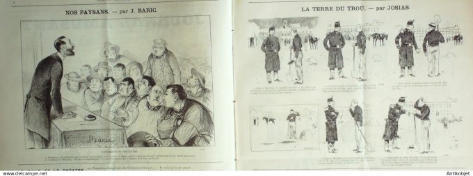 Le Journal Amusant 1889 # 1707 La terre du trou par Josias
