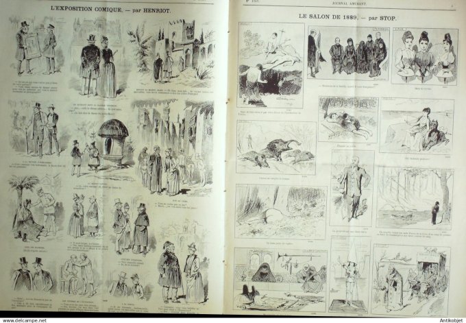Le Journal Amusant 1889 # 1707 La terre du trou par Josias