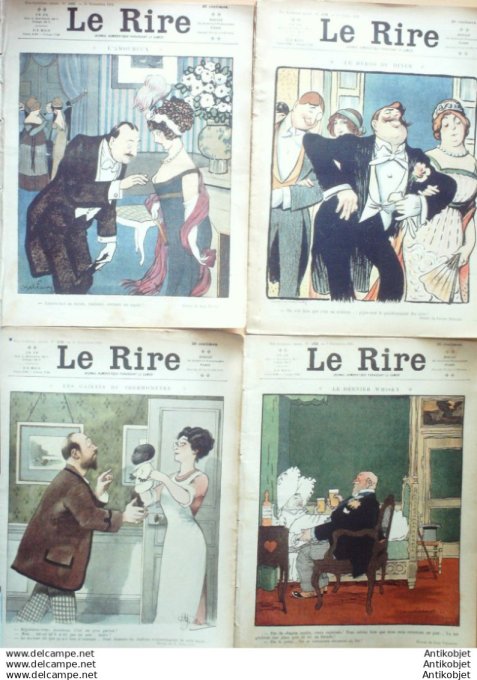 Le Rire 1911 lot 4 revues Genty Fabiano Avelot Sennep Aghion Hemard Dangon Capy