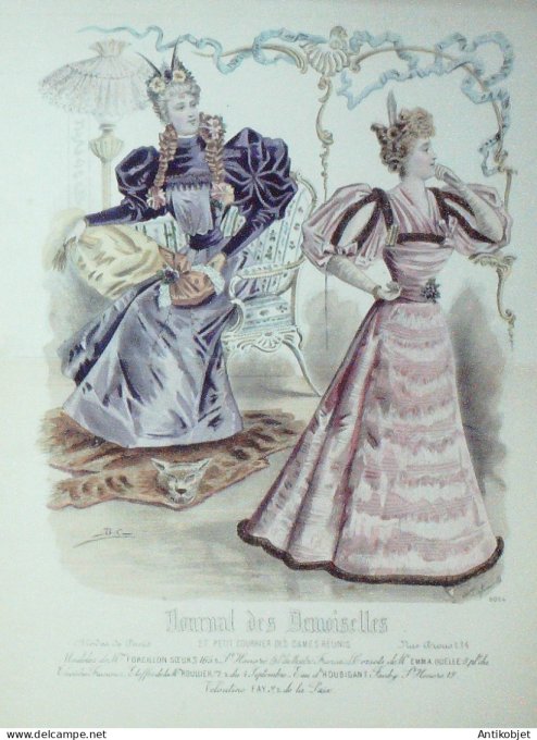 Journal de Demoiselles 1895 # 5024 (Maison Forcillon) Gd format